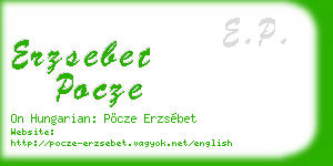 erzsebet pocze business card